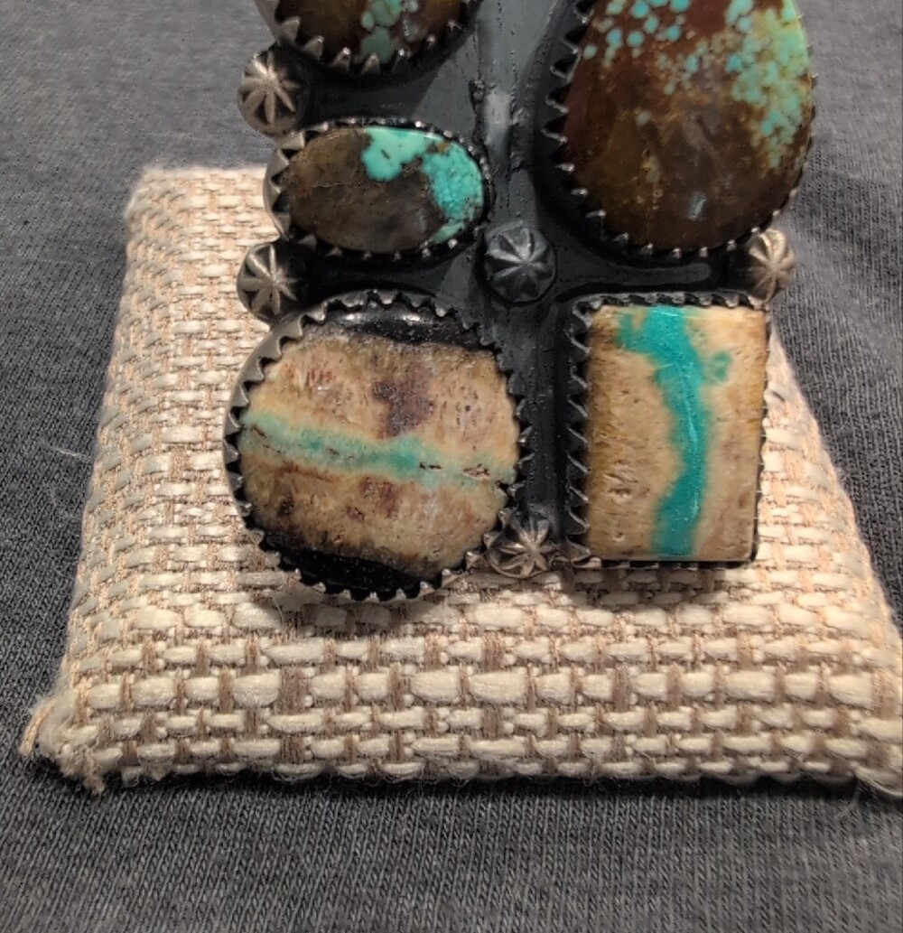 Handcrafted Multi Turquoise Statement Ring - Picture 2 of 5